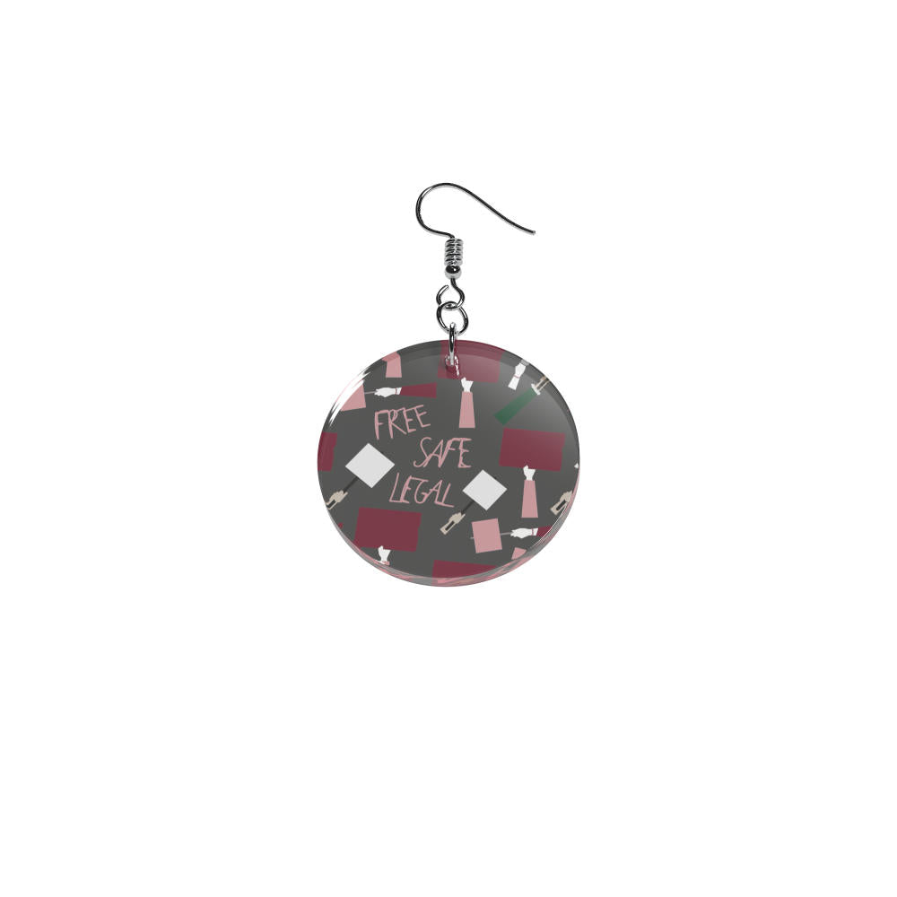 Earrings Statement round with pattern