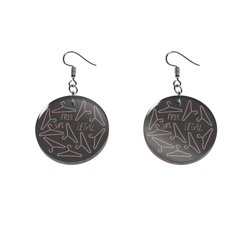 Earrings Statement round with pattern