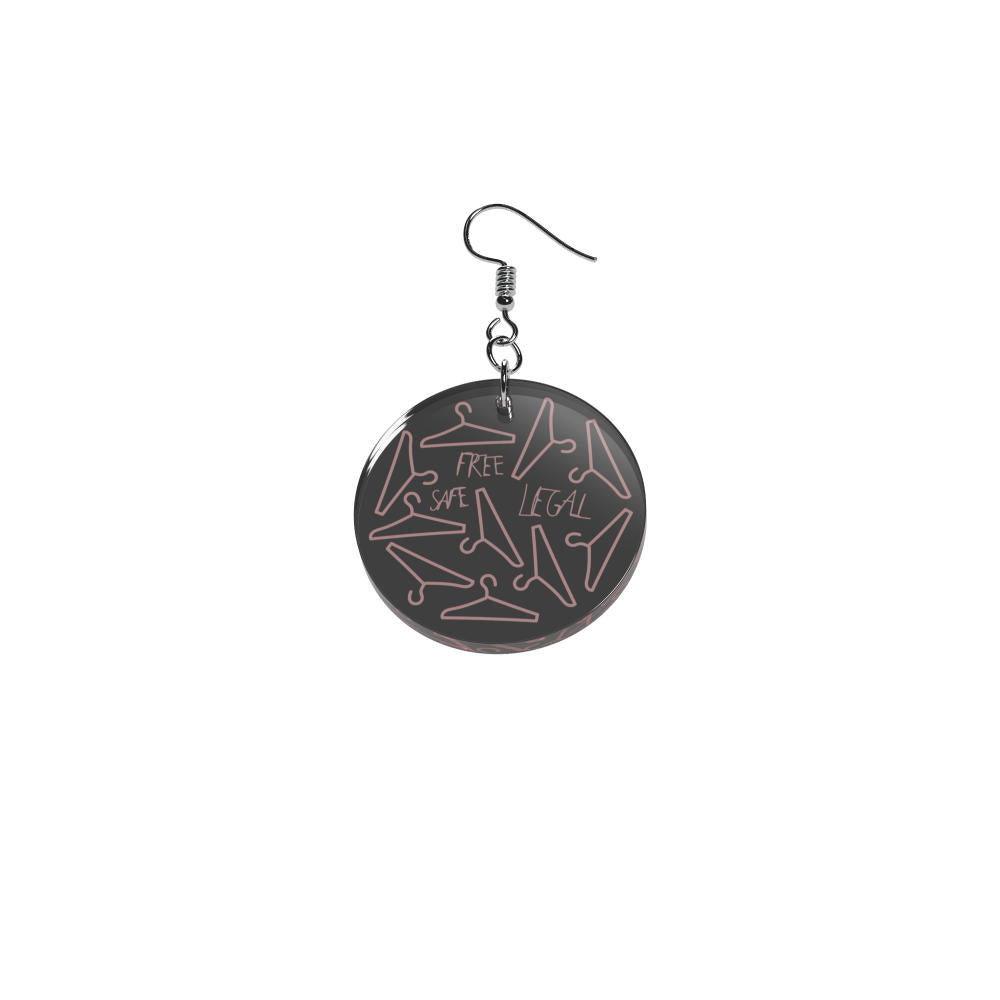 Earrings Statement round with pattern