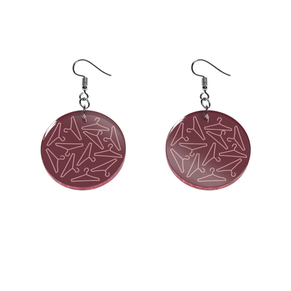 Earrings Statement round with pattern