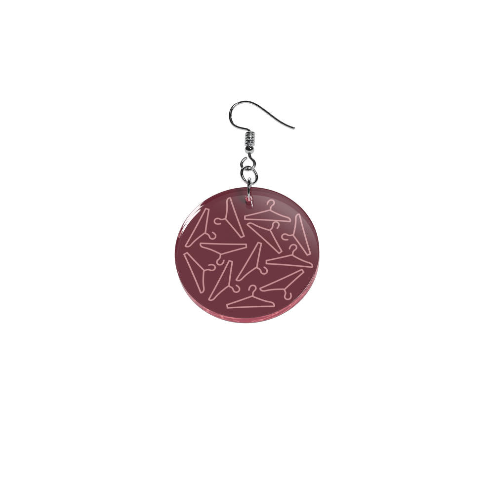 Earrings Statement round with pattern