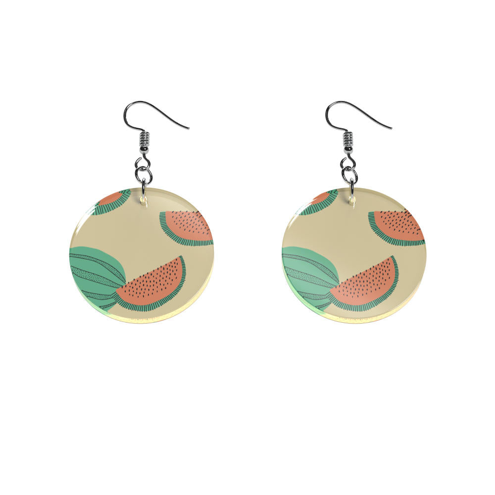 Earrings Statement round with pattern