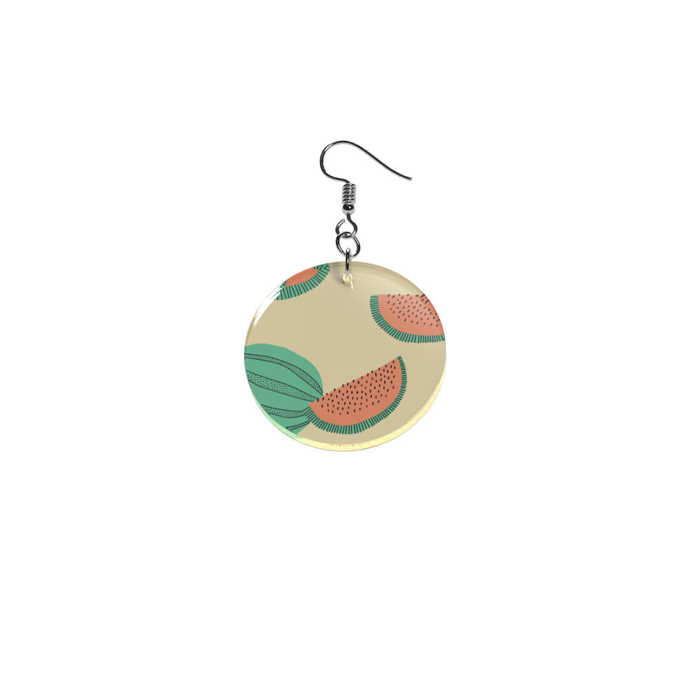Earrings Statement round with pattern