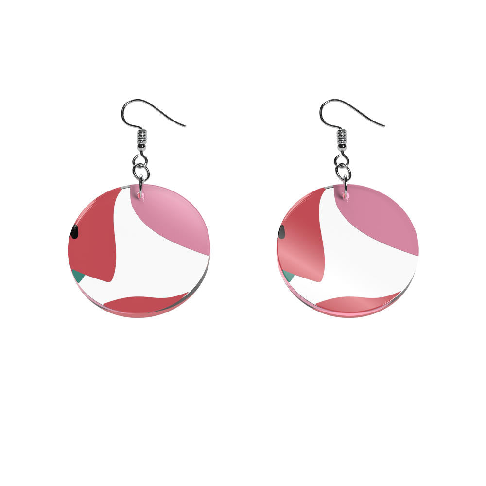 Earrings Statement round with pattern