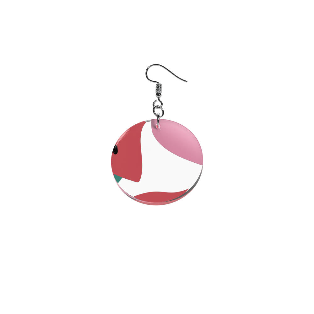 Earrings Statement round with pattern