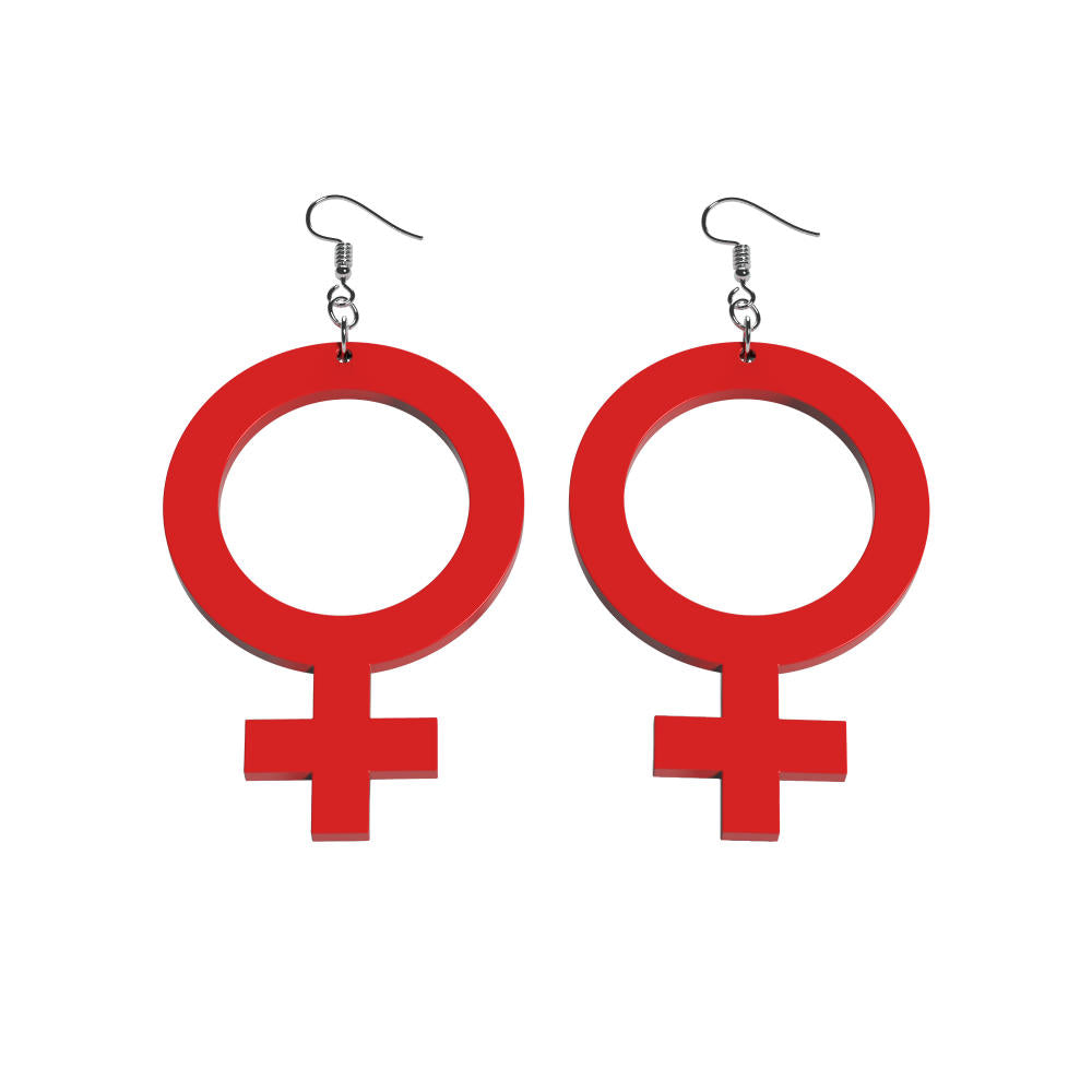 Pendientes Ella (símbolo de Venus)