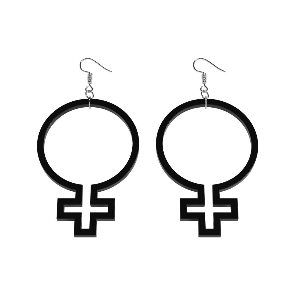 Örhängen Hon outline (kvinnosymbol)