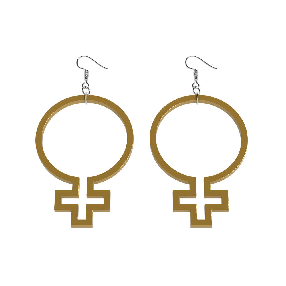 Örhängen Hon outline (kvinnosymbol)