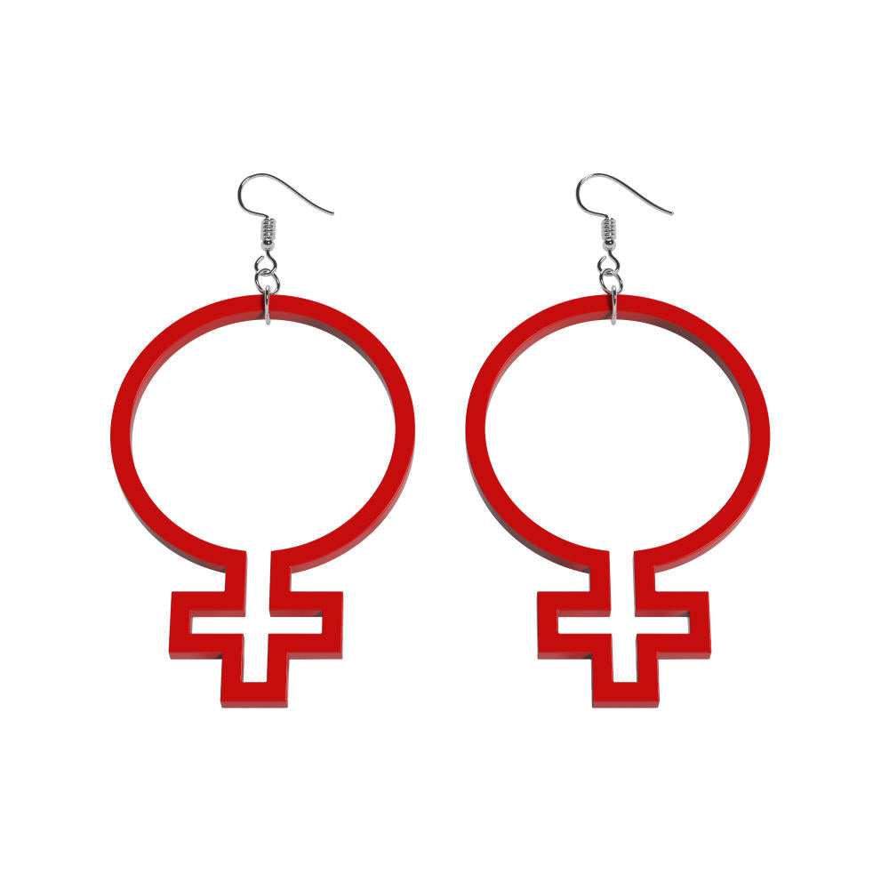 Örhängen Hon outline (kvinnosymbol)