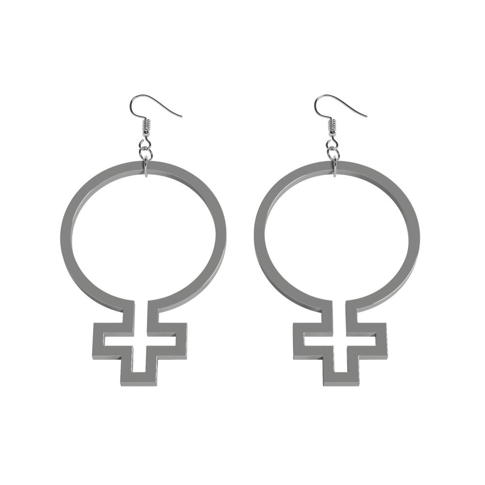 Örhängen Hon outline (kvinnosymbol)