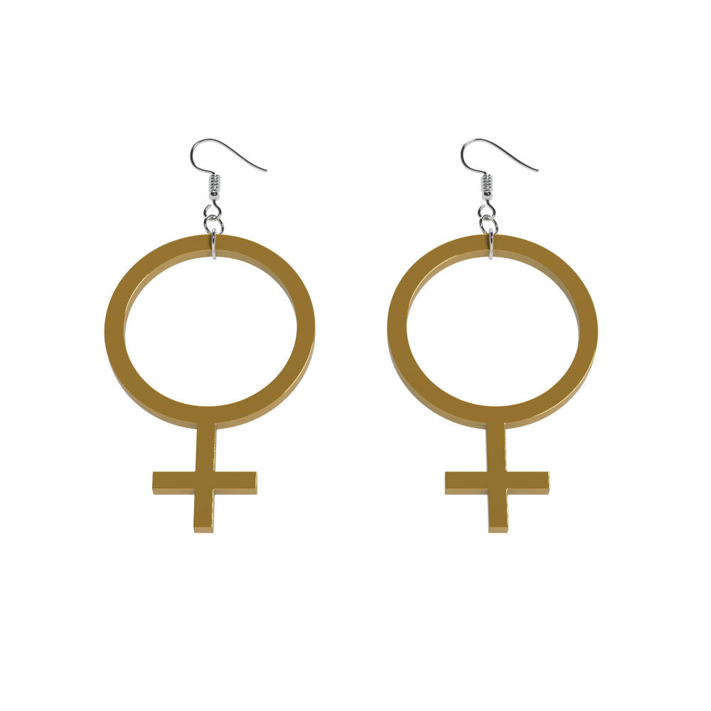 Pendientes Ella finos (símbolo de Venus)