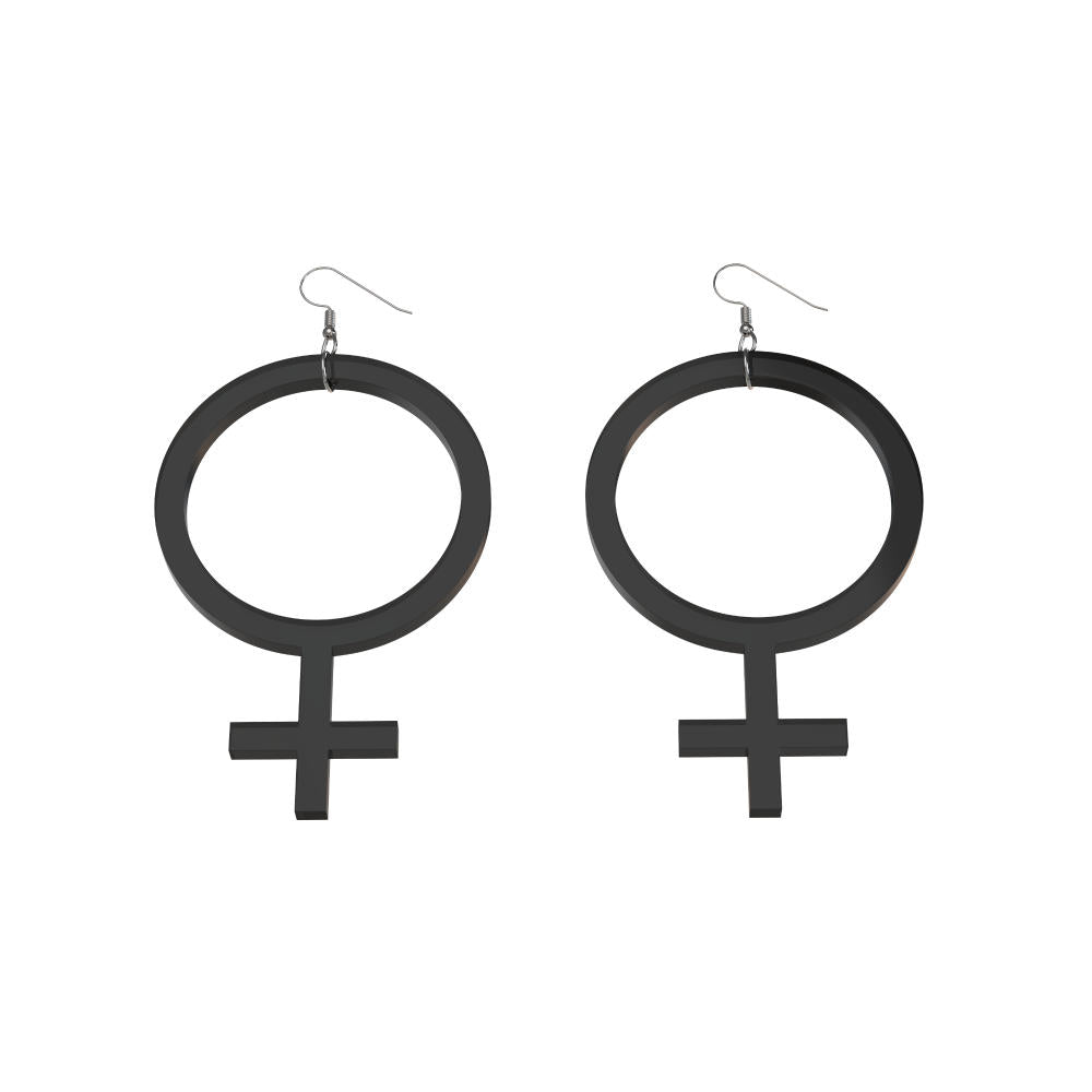 Pendientes Ella finos (símbolo de Venus)