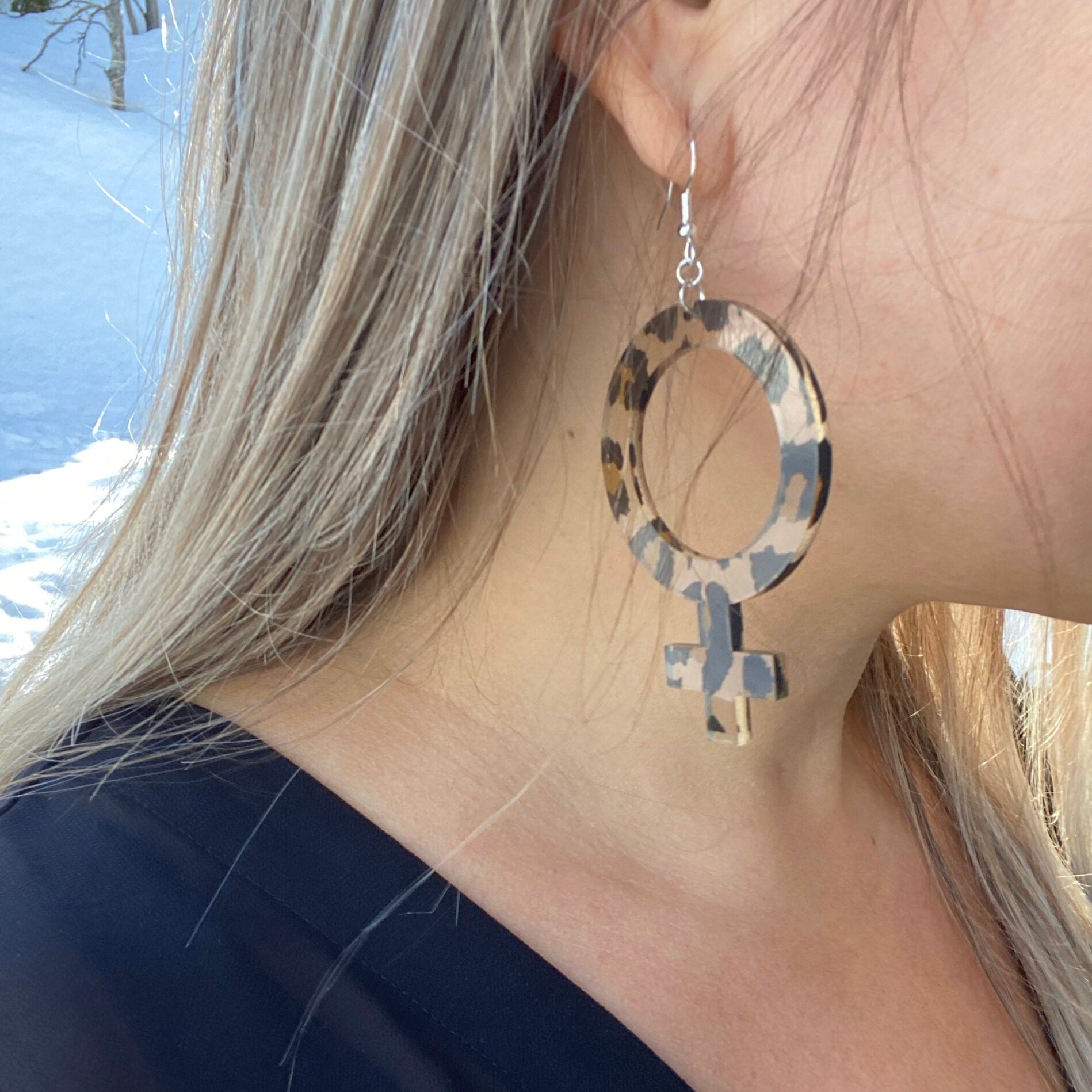 Pendientes Ella (símbolo de Venus)