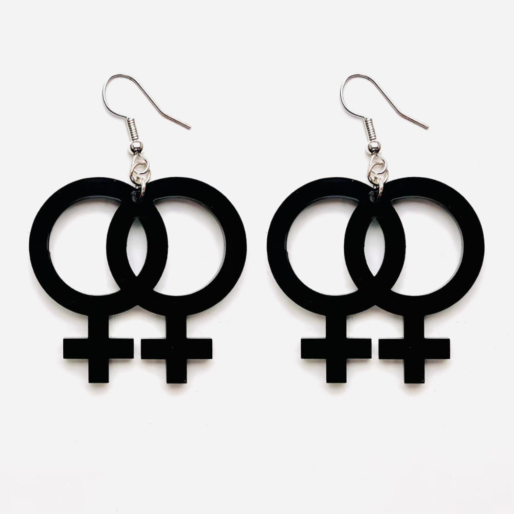 Örhängen Lesbisk Small (dubbel kvinnosymbol)