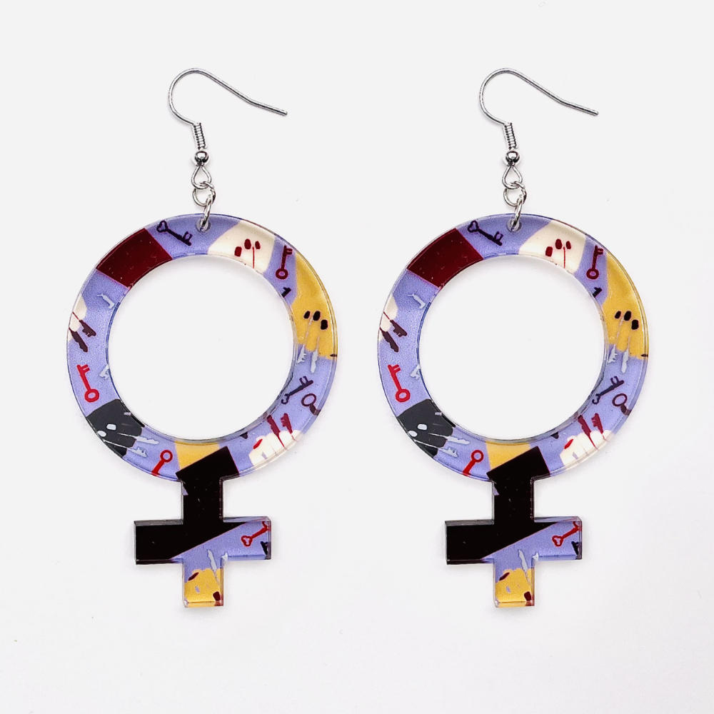 Pendientes Ella (símbolo de Venus)