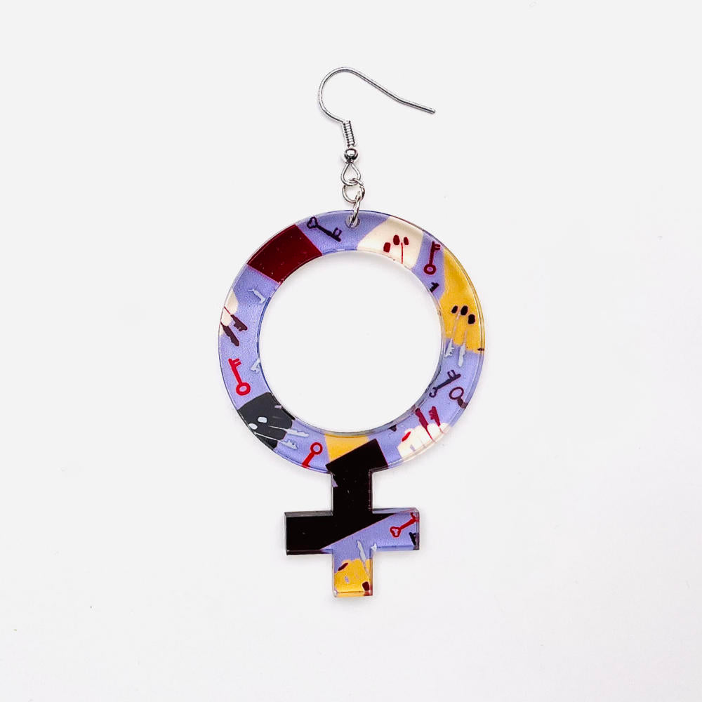 Pendientes Ella (símbolo de Venus)