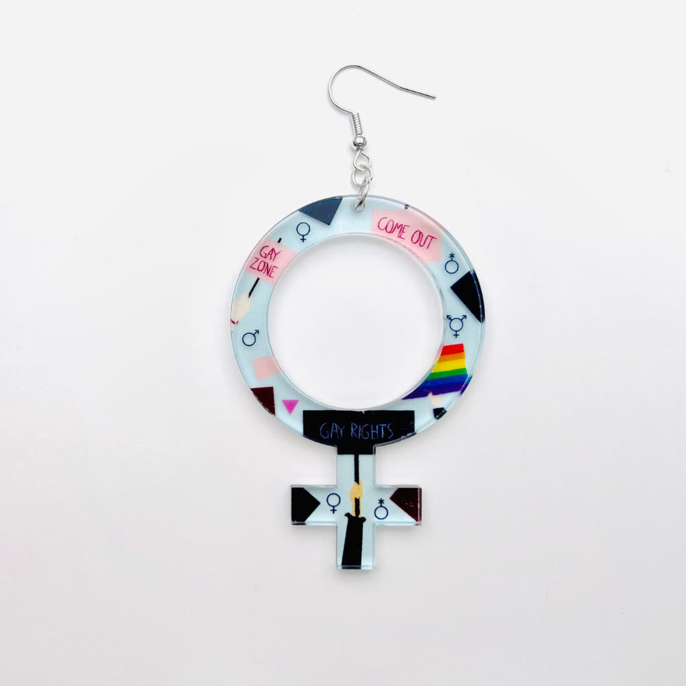 Pendientes Ella (símbolo de Venus)