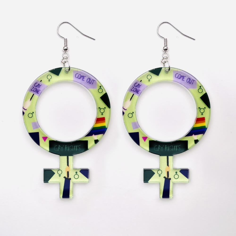 Pendientes Ella (símbolo de Venus)